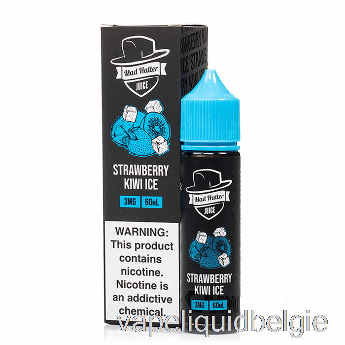 Vape-vloeistof Aardbei-kiwi-ijs - Gekke Hoedenmaker - 60 Ml 3 Mg